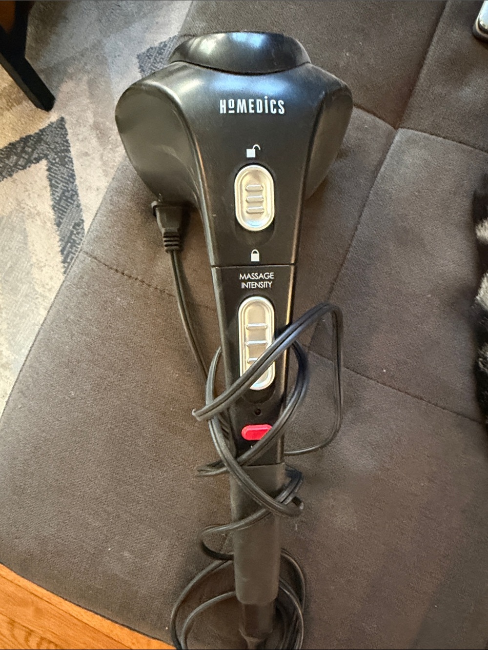 Homedics Black Handheld Percussion Massager with Heat